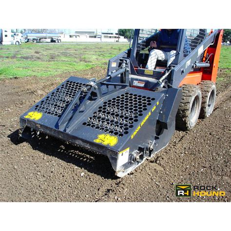 rockhound for skid steer|skid steer rock rake attachment.